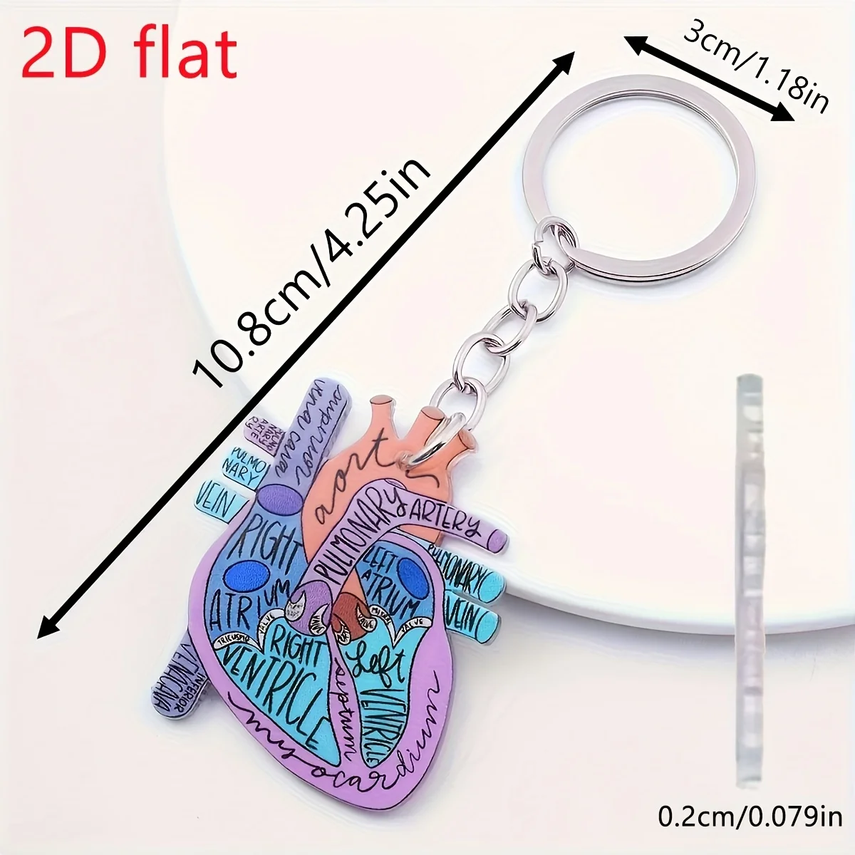 2027 Heart-Shaped Keychain, Acrylic Key Ring, Wallet and Backpack Pendant, Gift for Medical Students, Doctors, and Nurses, Fan Gear for Game Day, Football Gift, Suitable for All Fans