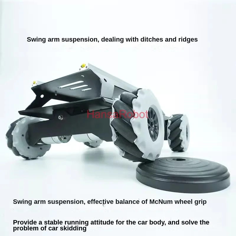 V5 4WD Double Chassis Metal Mecanum Wheel Intelligent Robot Car 24V DC Motor 50KG Load Capacity Supports Wireless Control - Image 4