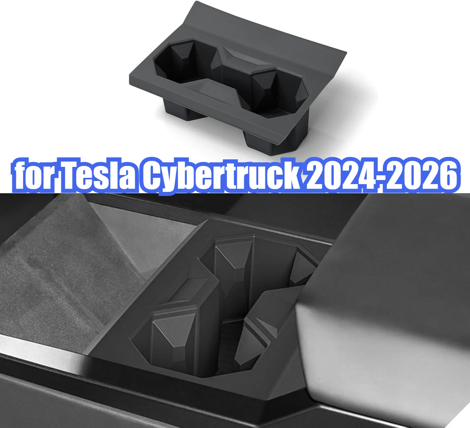 

Central Control Water Cup Holder For Tesla Cybertruck 2025 Insert Silicone Drink Organizer Holder Interior Upgrade Accessories