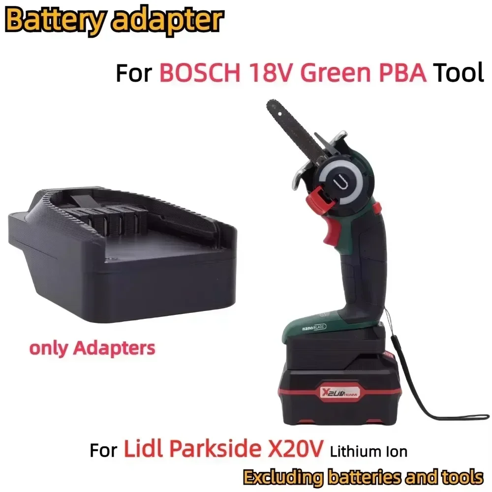 

1 X Battery Adapter/Converter for Lidl Parkside X20V TEAM Li-ion Battery TO BOSCH 18V Green PBA Series Cordless Power Tools