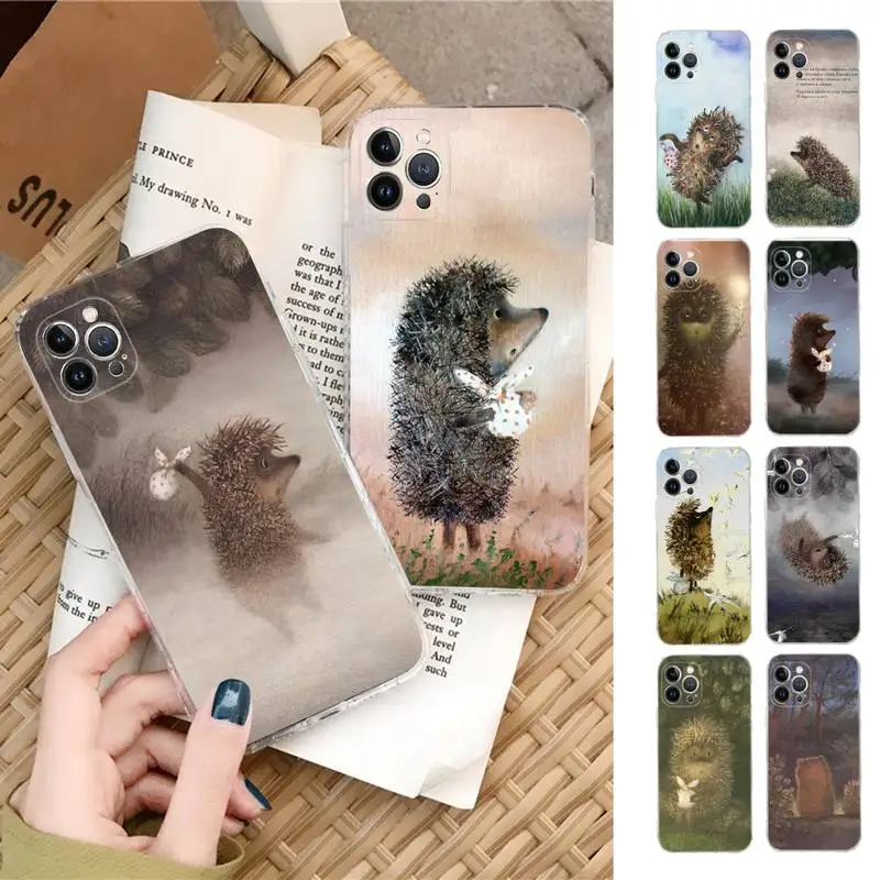 FHNBLJ Hedgehog in the Fog Phone Case For iPhone 14 13 12 11 Pro Max XS X XR SE 2020 6 7 8 Plus Mini Transparent Shell