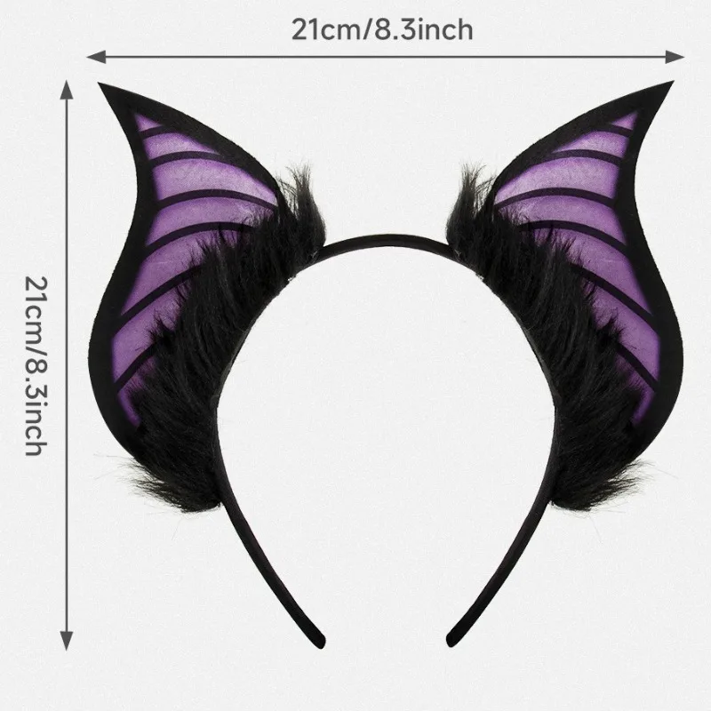 Cos Prop Simulation Bat Ears Headband Party Dress Up Decorative Hair Accessory