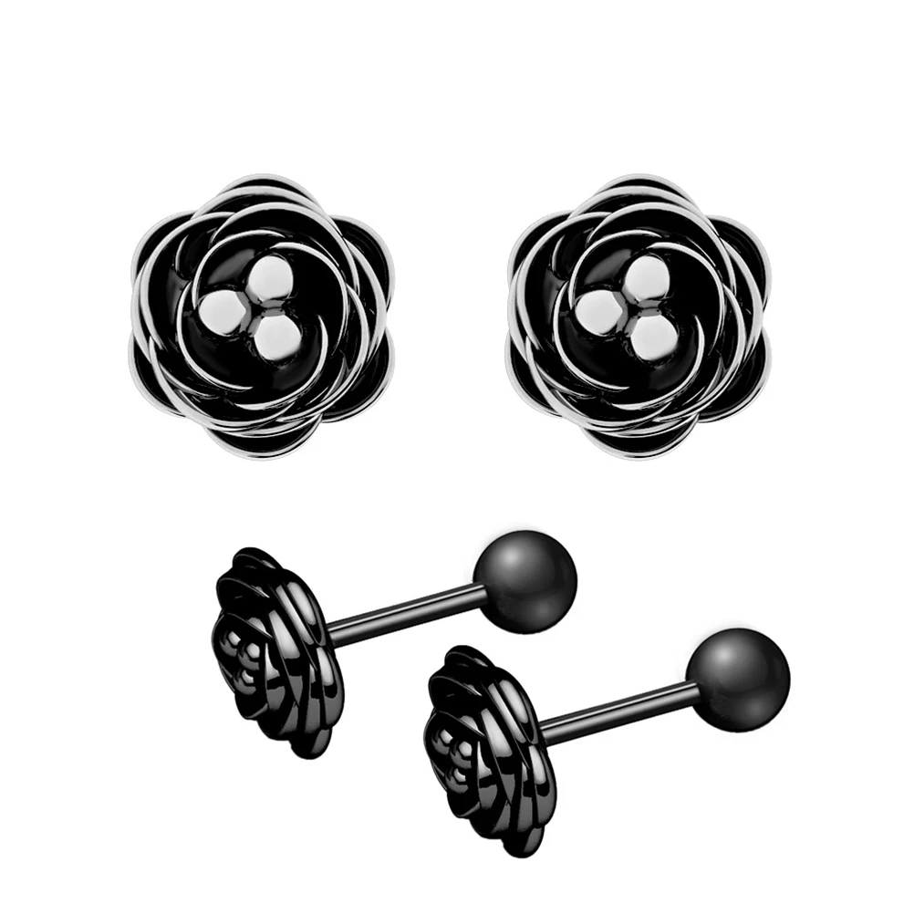 

Stainless Steel Puncture Jewelry Set Zircon Earrings Tongue Lip Eyebrow Navel Ring Piercing Gift