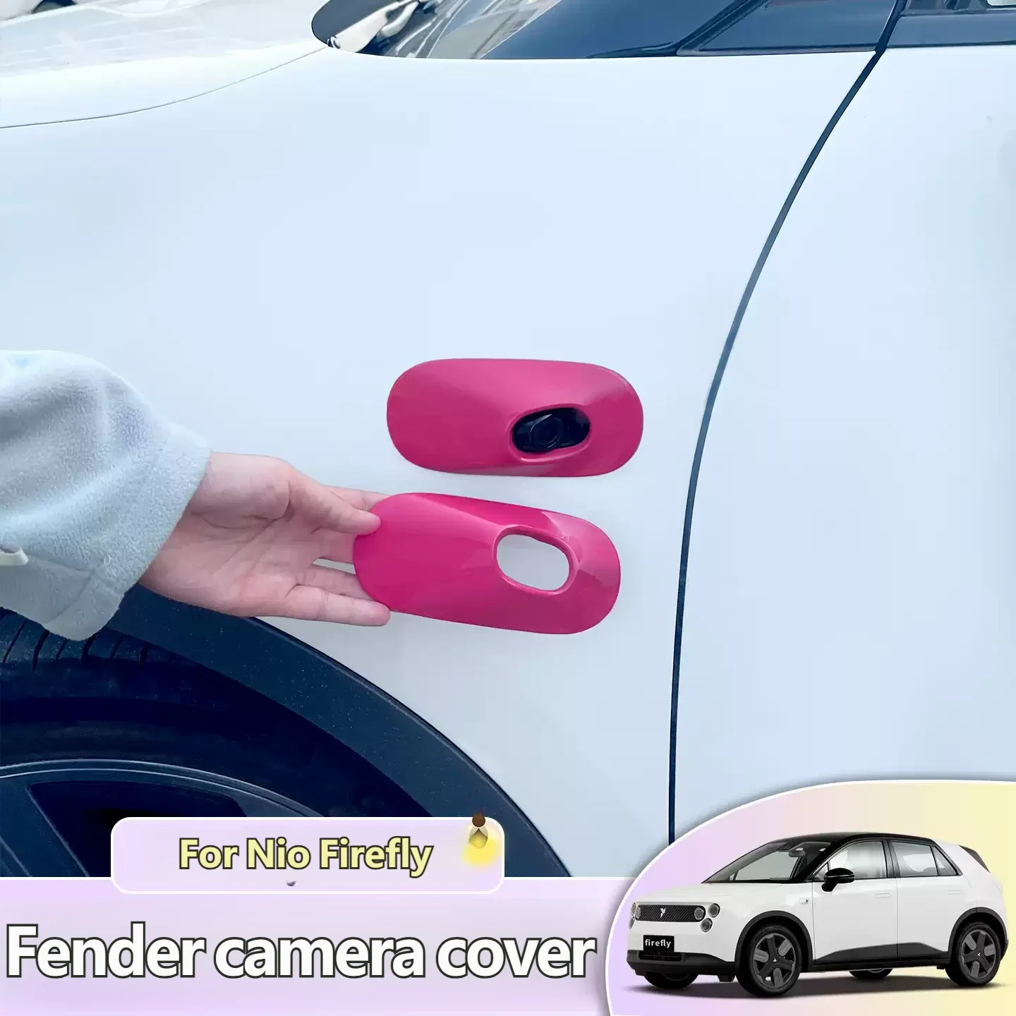For Nio Firefly ABS Fender Camera Cover & Door Handle Protection Sticker Shell Trim Left and Right Sticker Decoration