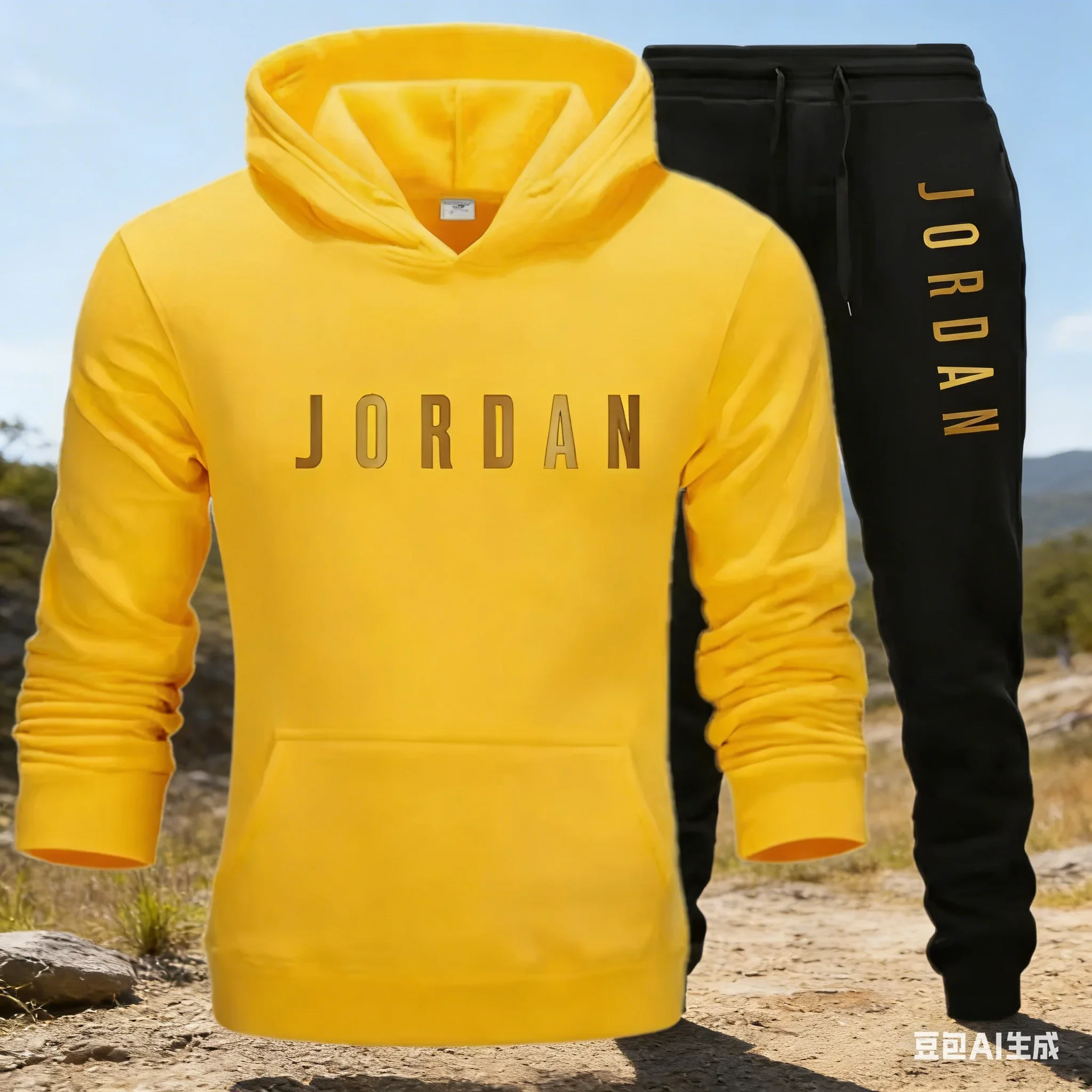 

Осень/зима 2026, модная новая толстовка с капюшоном, спортивная одежда, повседневный комплект, толстовка с длинными рукавами, мужская свободная повседневная одежда для покупок на открытом воздухе