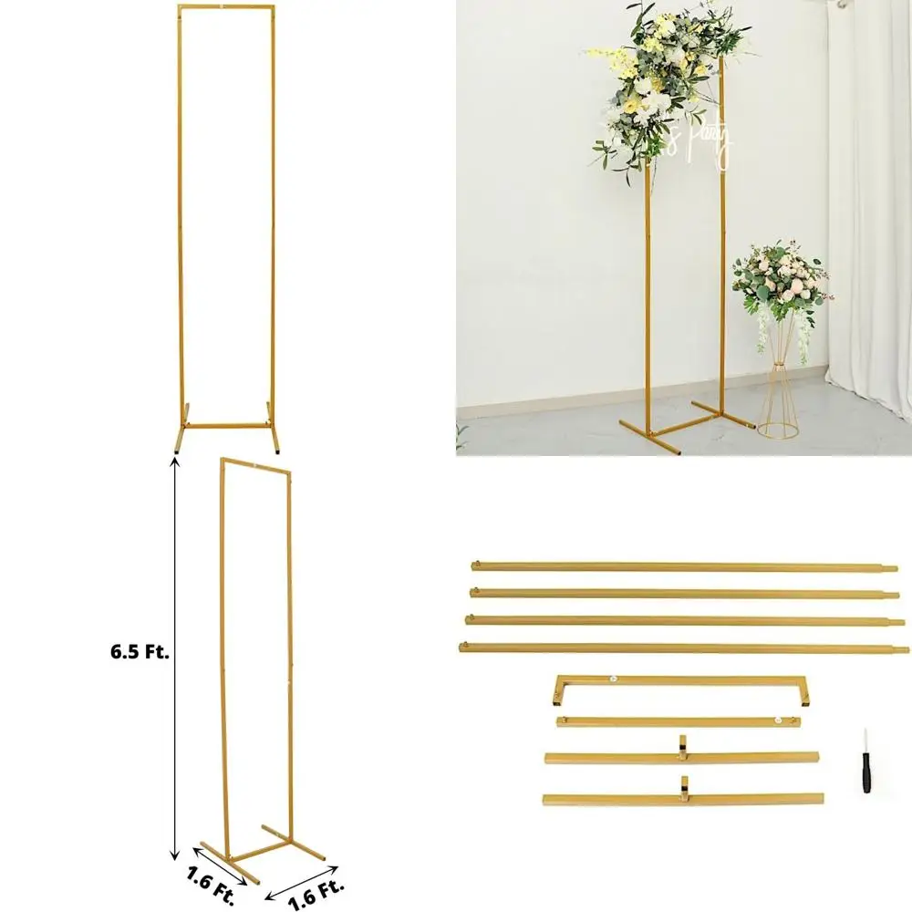 

Золотая металлическая прямоугольная подставка с цветочным принтом для свадеб, вечеринок и домашнего декора