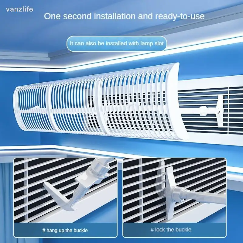 Central Air Conditioning Windshield Duct Type Air Conditioner Air Outlet Grating Baffle Anti-Direct Blowing Wind Guide