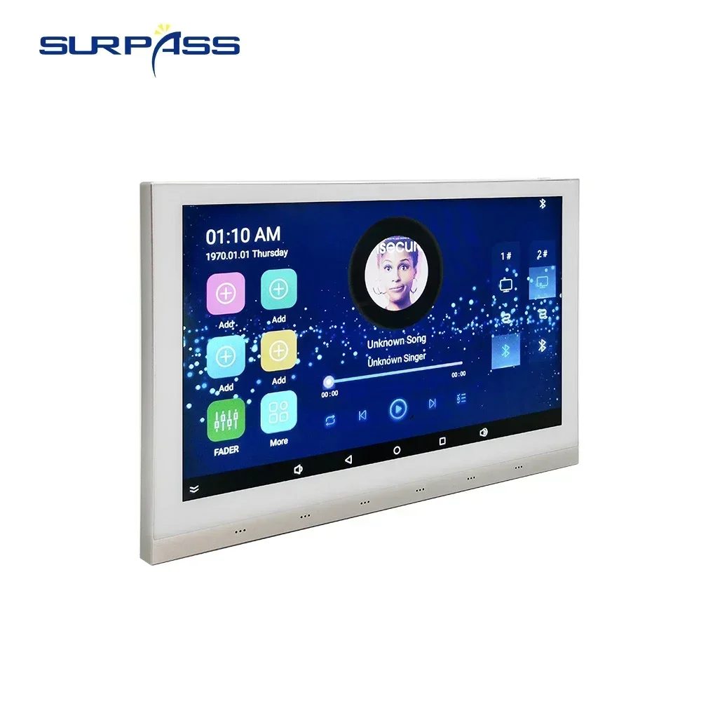 

2026/Android 5.1 System WiFi Blue-tooth 2 Zone Multi Room Audio System Touch Screen Wall Amplifier Ceiling Speakers Sound Sys