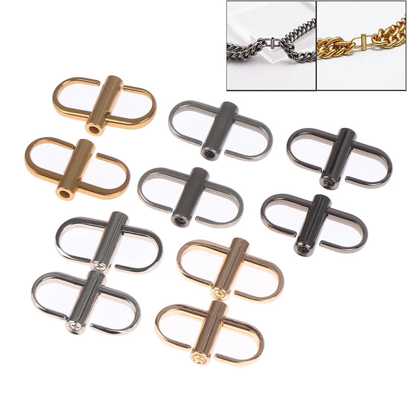 2Pcs/lot Adjustable Metal Buckles For Chain Strap Bag Shorten Shoulder Crossbody Bags Hardware Accessories With Screwdriver