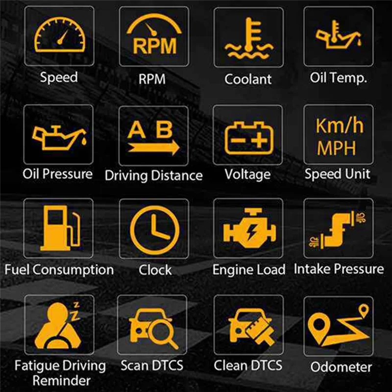 Obd2 HUD مقياس متر X50 Pro لوحة القيادة الرقمية الكمبيوتر متعددة الوظائف السيارات عرض درجة حرارة زيت المبرد توربو دفعة #2