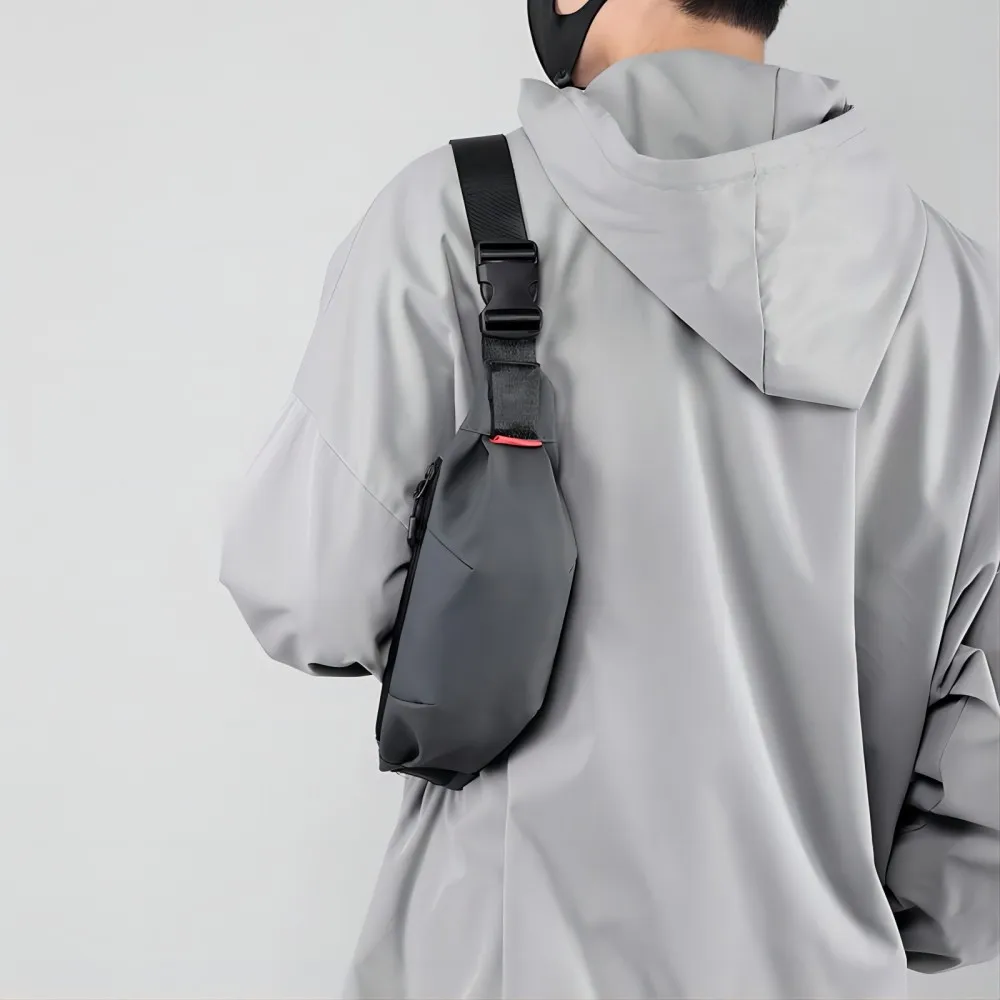 Sac à bandoulière étanche pour hommes, sac de taille pour jeunes étudiants, sac à bandoulière simple, polyvalent, voyage, nouveau, 2023