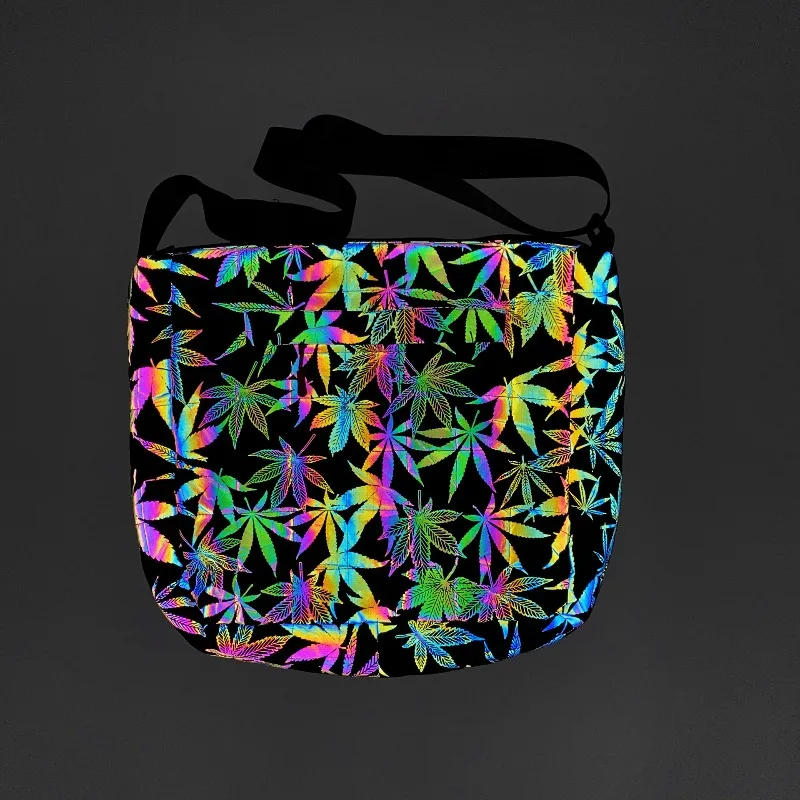 Iridescent Reflective Tote Bag Women Large Capacity Quilted Padded Crossbody Bag Daily Casual Shoulder Bag Japanese Style New