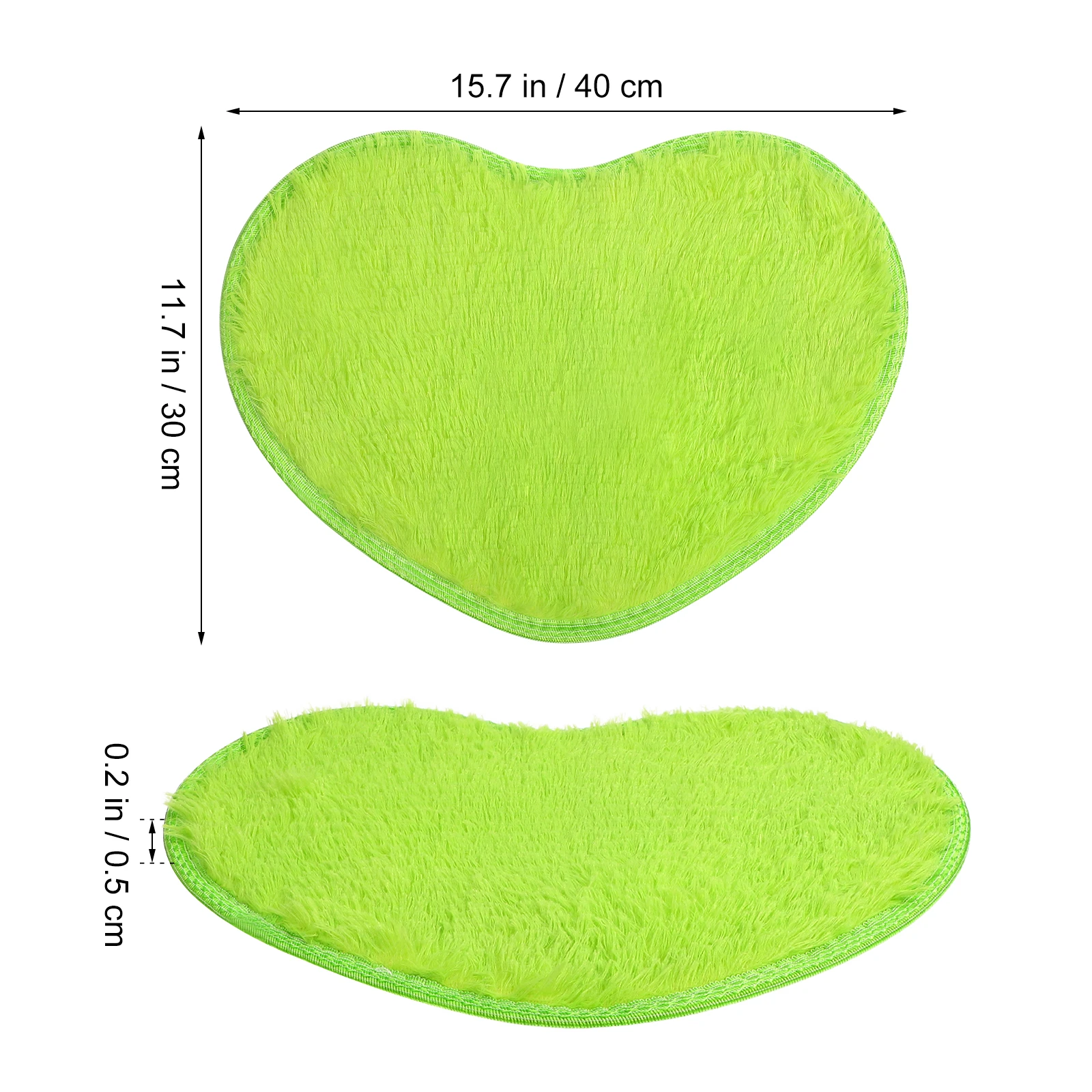 

Heart Shaped Floor Mat 30x40cm Soft Polyester Carpet for Bedroom Living Room Decor Cozy Rug Bushy Faux Area