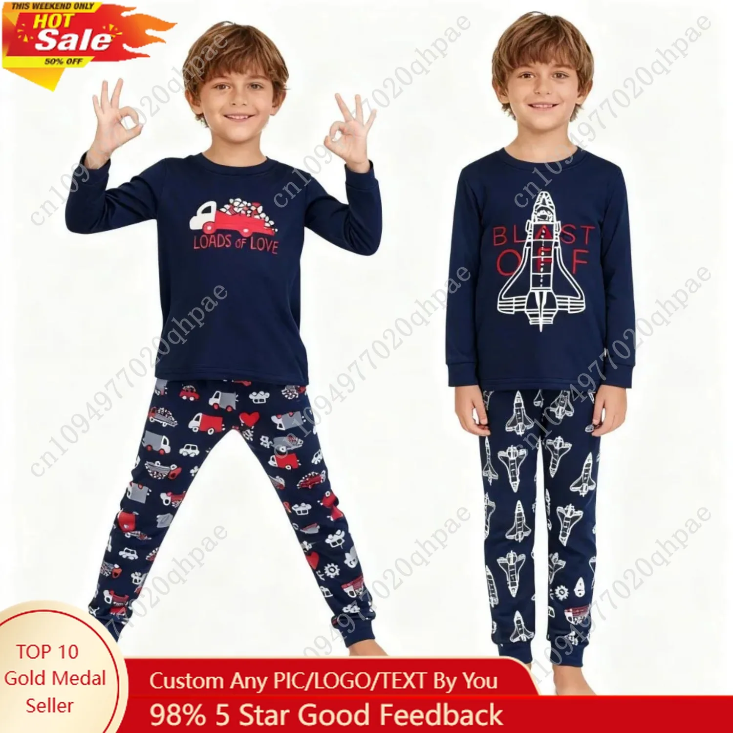 

Animal Cartoon Cotton Boys Pajamas Sets Christmas Kids Pyjamas 2pcs Full Sleeve Children Sleepwear Nightwear for Baby Homewear