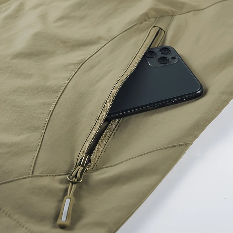 Sommerliche Herren-Freizeitweste in Uni-Farbe mit mehreren Taschen, Fotografie-Freizeitweste, Angelweste, Herren-Outdoor-Arbeitskleidung – Detail 5