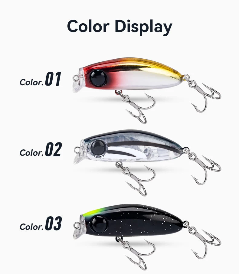 Kingdom Micro Minnow-Köder, 2,6 g, 36 mm, Kunststoff, künstlicher Köder, sinkende Minnow, harte Köder für Barsch, Hecht, Forellenangeln – Detail 10