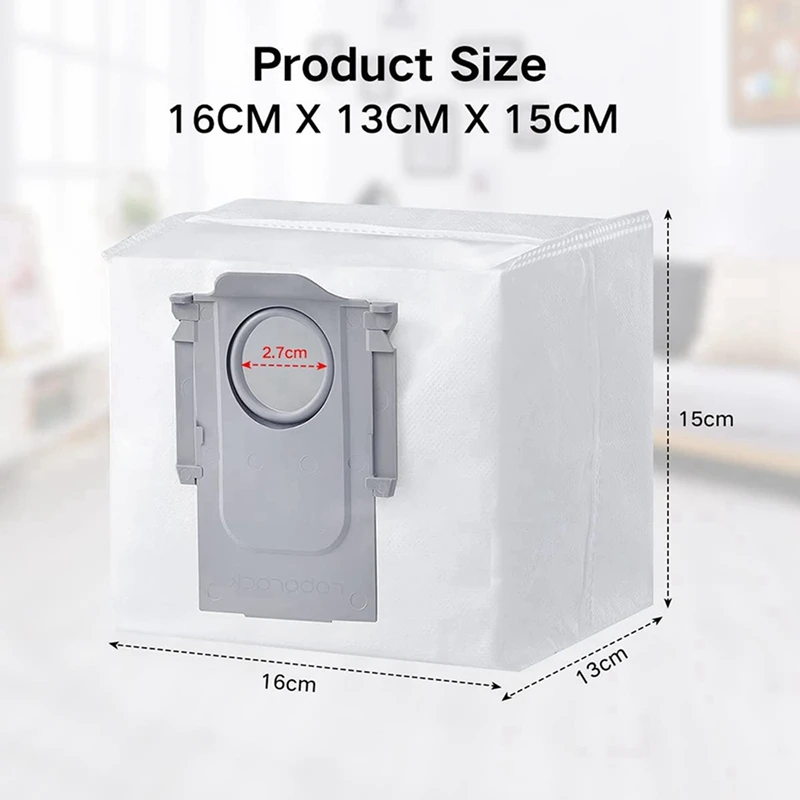 Staubbeutel für Roborock Q5 S7 MaxV Ultra Roboter Vakuum, 3l Vakuum beutel mit großer Kapazität kompatibel (8 Stück)