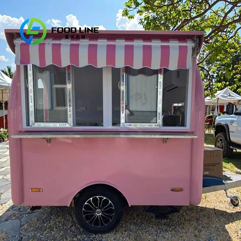 Mini Food Truck Full Kitchen Mobile Trailer Compact Catering Street Food Equipment Customized