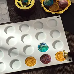 1pc-Modeling Molds Wax Seal Stamp Mold Silicone Pad Mat  Cavity DIY Craft Wax Sealing Mat Tool For Stamps Fixed Shape Round