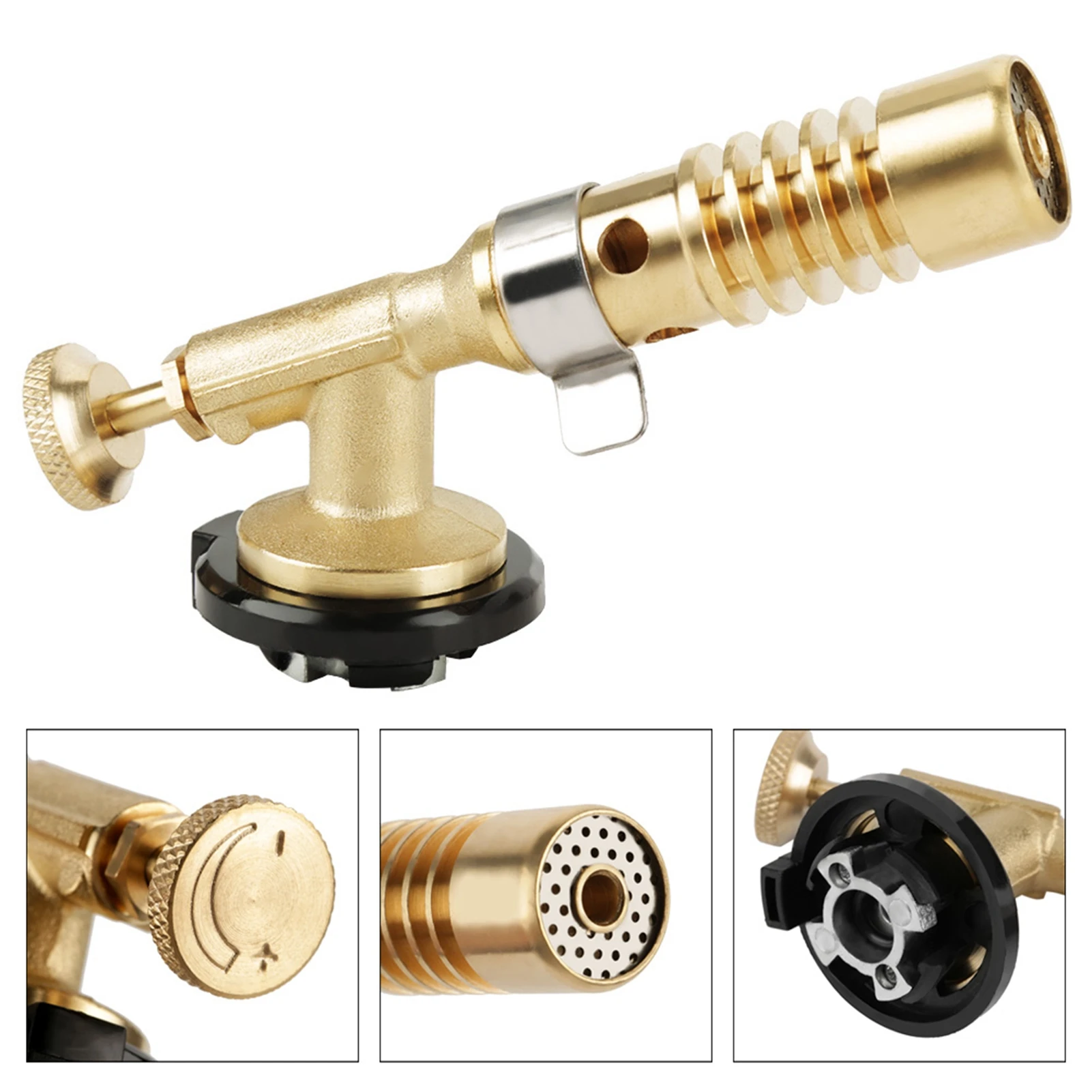 Cooking Torch Flame Gun Gas Torch Professional Portable Brass Kitchen Cooking Gas Butane Culinary Torch Welding BBQ Flame Gun