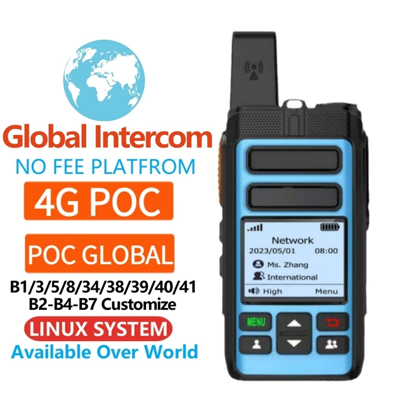 

Military global-POC（no fee） walkie talkie 4G long range radios Two way radio Phone Police Global intercom