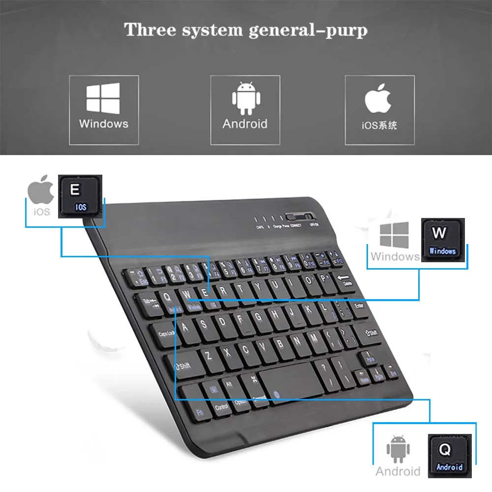 Teclado inalámbrico con Bluetooth para portátil, teclado Inglés para tableta Asus FonePad 7/MEMO Pad 7/8/HD 7/ZenPad 3/8,0 ZenPad 7,0/C 7,0/S 8,0/Z8