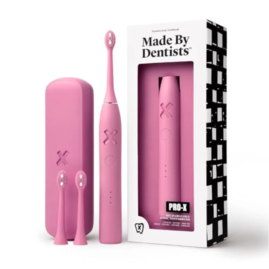 

Электрическая звуковая зубная щетка PRO‑X для взрослых, разработанная стоматологами, отбеливающая, перезаряжаемая, в 9 раз эффективнее удаляет налет, 70-дневная работа от батареи