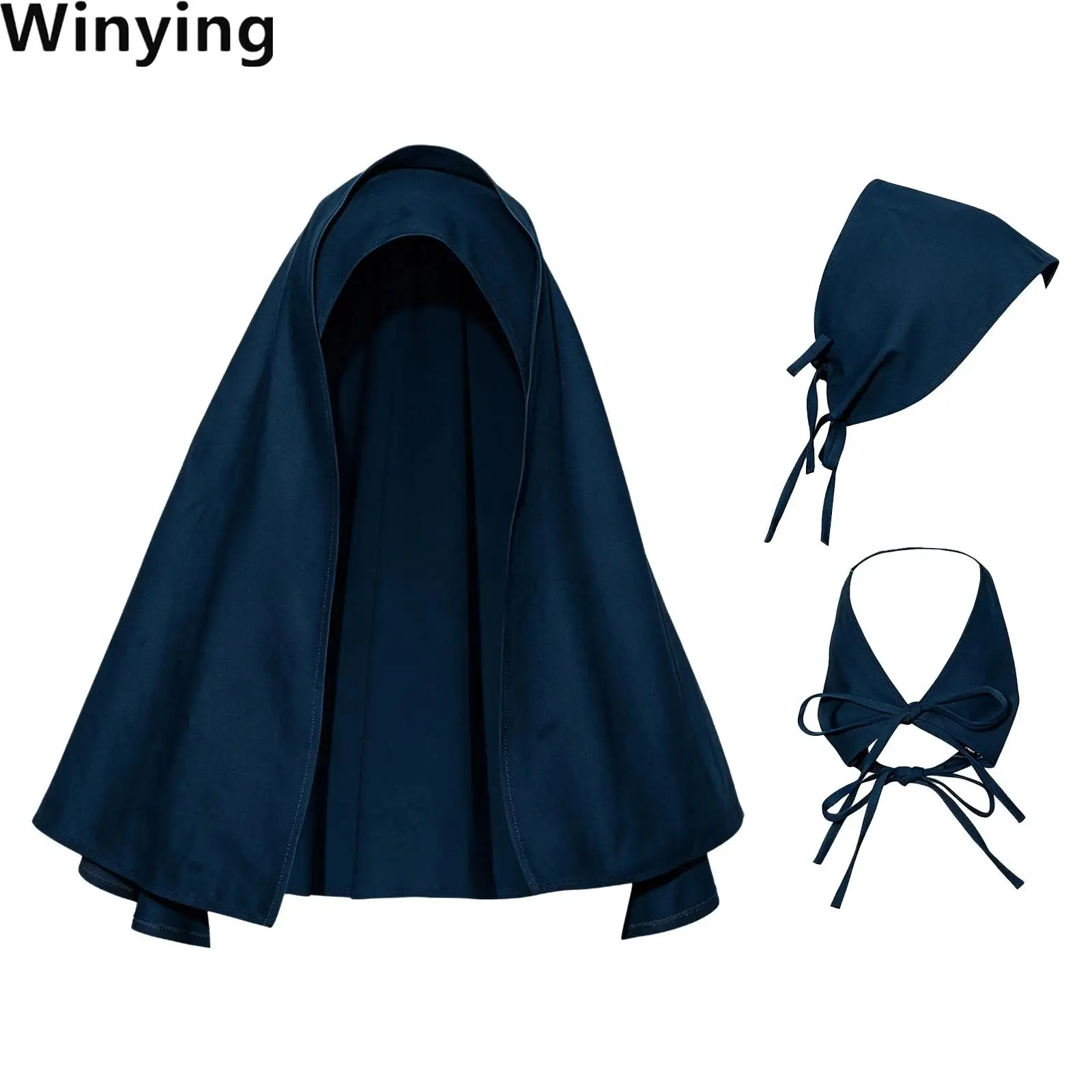 Women Adjustable Medieval Coif Headpiece Renaissance Headscarf Costume Accessories for Daily Wear