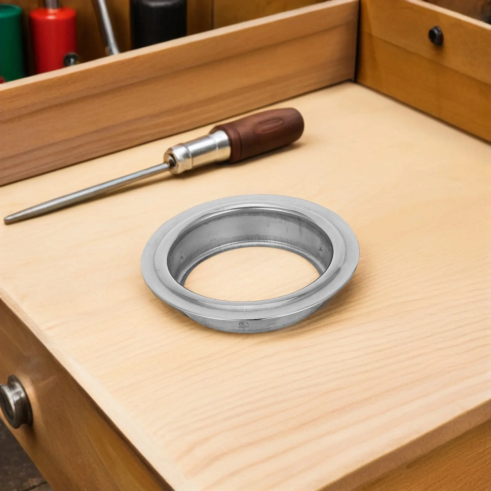 Stainless Steel Wall Flange for Air Duct Compatible 4.6 Inch Hole Range Hood Vent Cover Pipe Collar Kitchen Renovation Bathroom