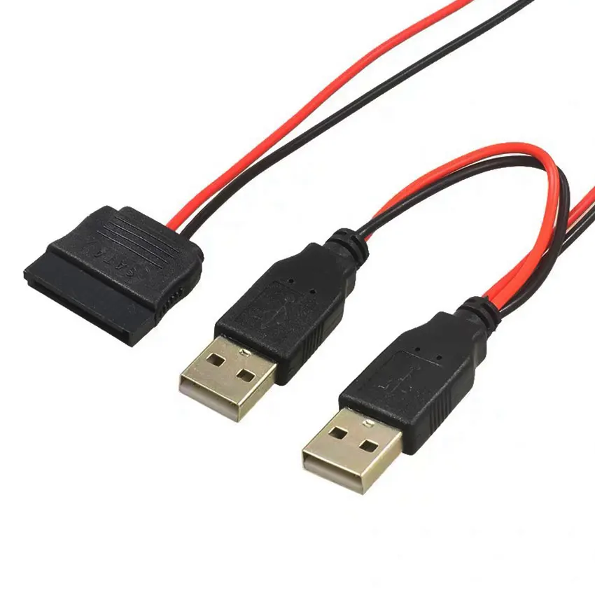 

SATA to USB Power Cable HDD USB Adapter 40cm USB 5V Male To 15Pin SATA Female USB Port Power Supply for Laptop 2.5" SATA HDD SSD