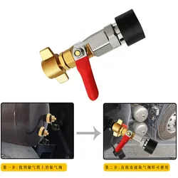 Truck Air Tank Air Connector Female Switch Valve Three-way Vehicle Dust Blowing Gun Set Air Storage Cylinder Air Gun