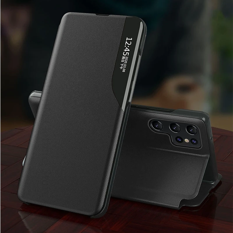 

View Windows Phone Leather Case For Honor 400 Pro Magnetic Stand Cover For Honor 400 Lite 200 300 Pro Fold Flip Kickstand Cases