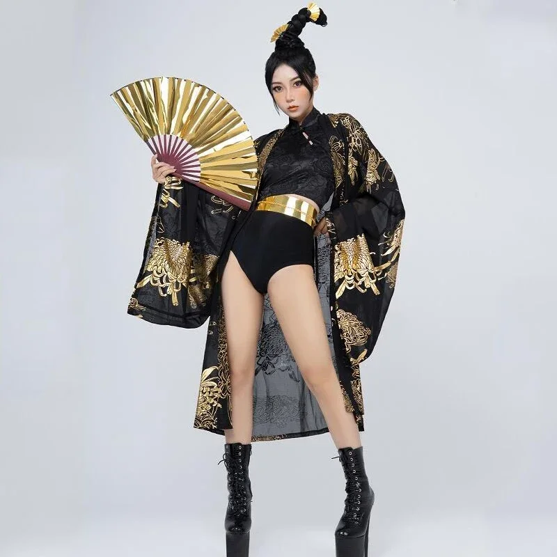 Bar Nightclub Dj Ds Gogo Costume Chinese Style Women Group Jazz Dance Clothes Sexy Pole Dance Wear Stage Show Outfit XS5326