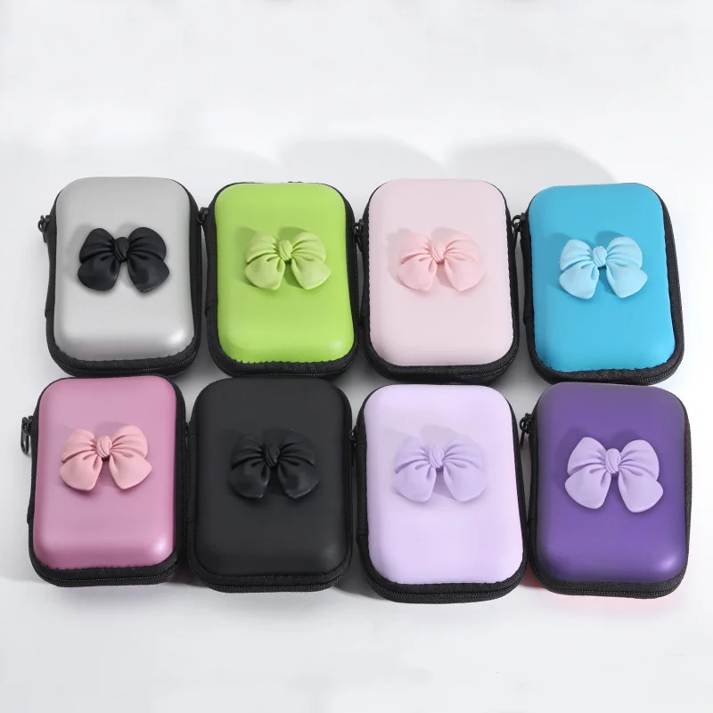 Eva Watch Storage Box Portable Waterproof Earphone Bag Love Pattern Multi Functional Digital Product Storage Box
