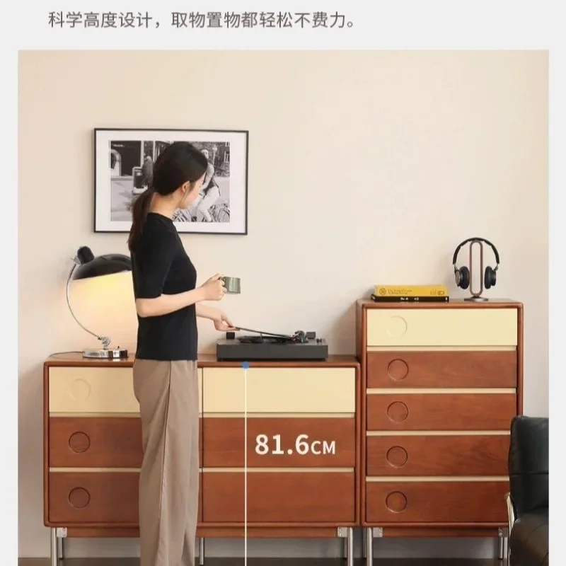 Picture 3: Small apartment solid wood chest, bedside storage cabinet, household locker