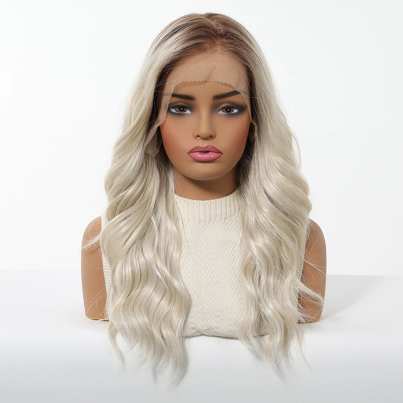 

Topshe 13x6 HD Lace Front Wig Hand-woven Natural Hairline Realistic and Natural Appearance with Free Parting Long Curly