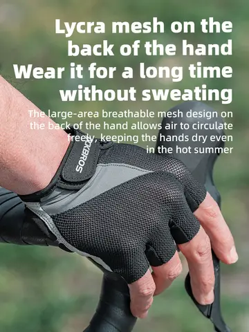 ROCKBROS Half Finger Bike Gloves MTB Road Spring Summer Breathable Shorts Bicycle Gloves Men Women Gel Padded Cycling Gloves