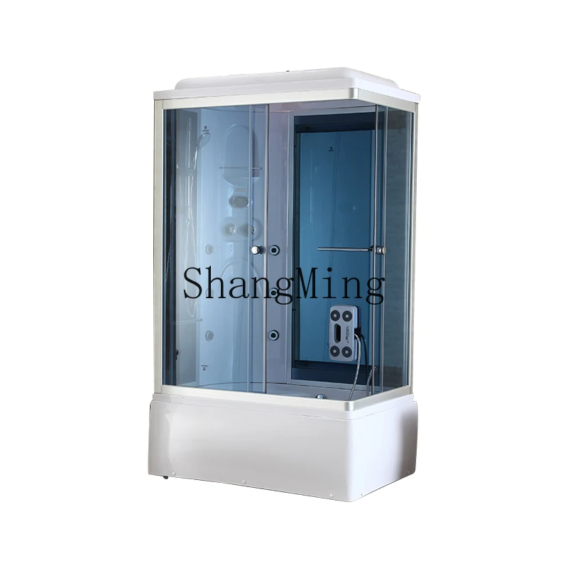 

LXY integral shower room integrated closed bathroom tempered glass arc fan steam bath room