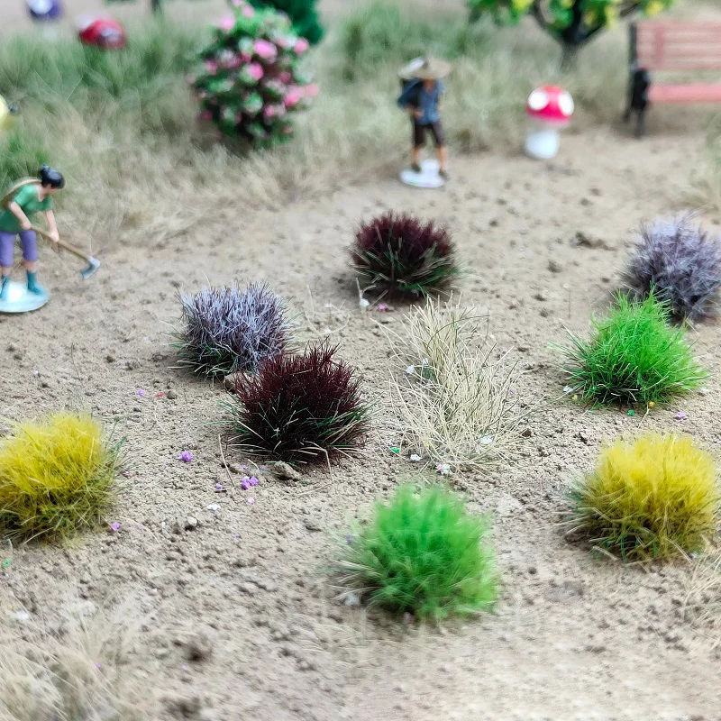 Simulatie Statische Gras Hoogte 10 MM Gras Cluster Model Kits Diy Gazon Plant Materialen Diorama Accessoires 15 stks/doos
