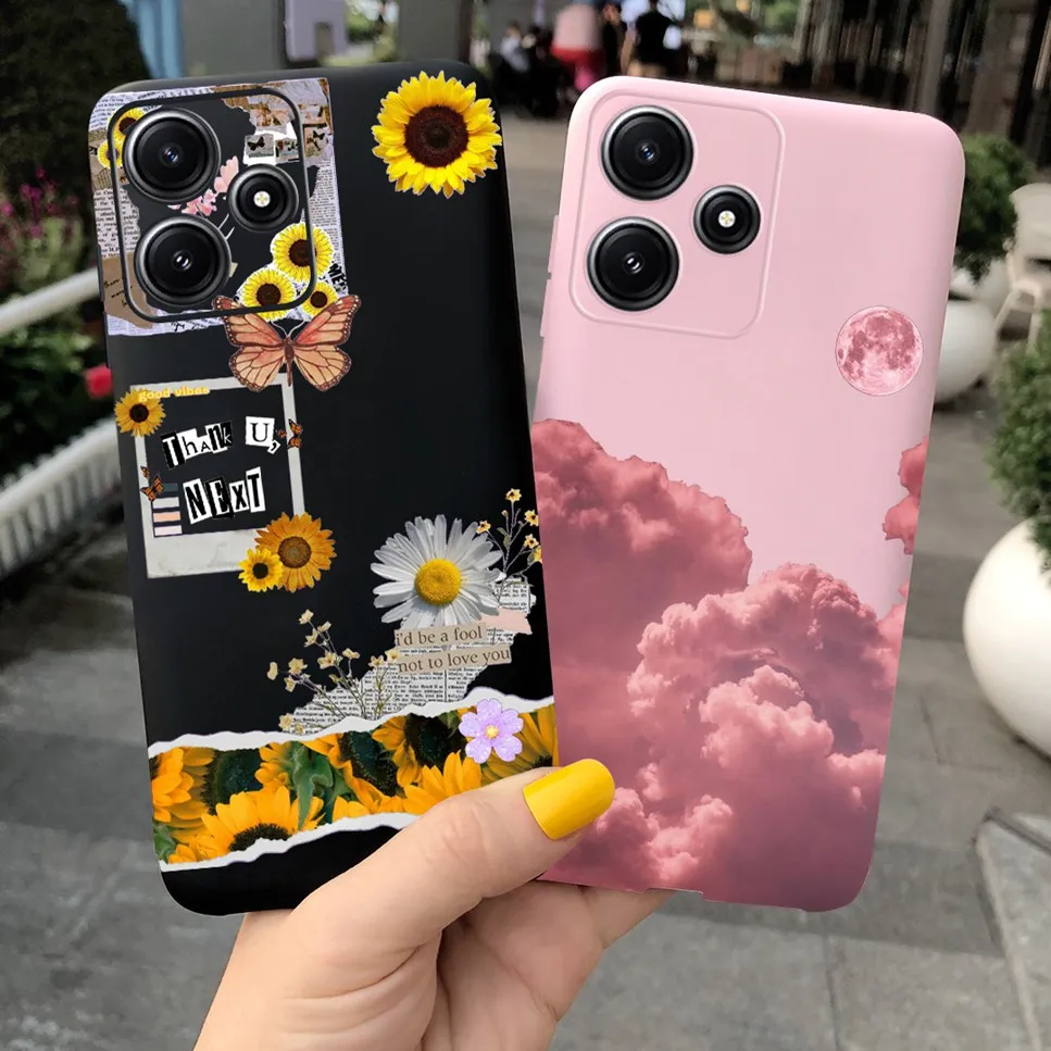 NEW Design For Cover Xiaomi Redmi 12 5G Case Cartoon Bumper Back Shockproof Soft TPU For Xiomi Redmi 12 4g Redmi12 Hongmi 12 Bag