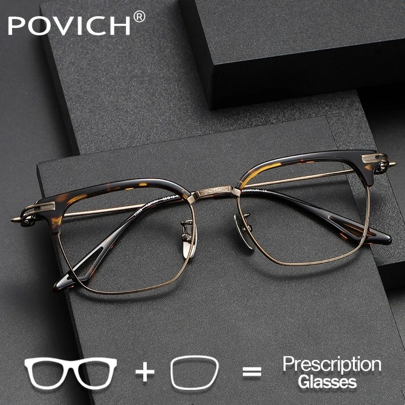 

Square Titanium Multifocal Eyeglasses Men Bifocal Doctor Prescription Glasses Photochromic Progressive Optical Retro Eyewear