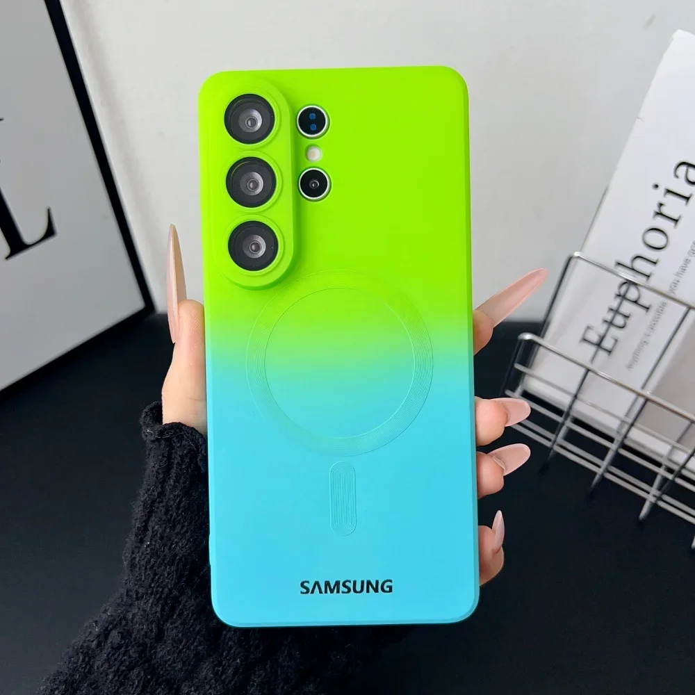 Für MagSafe Gradient Cases für Samsung S26 Ultra Hülle A57 A37 A56 A36 A17 A16 A26 5G S26 Plus S25 Ultra Weiche TPU Magnetische Abdeckung