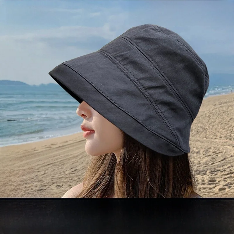 viney-summer-women's-fishing-hat-sun-protection-beach-sunshade-thin-lady's-pot-hat-adjustable-round-top-cotton-cap