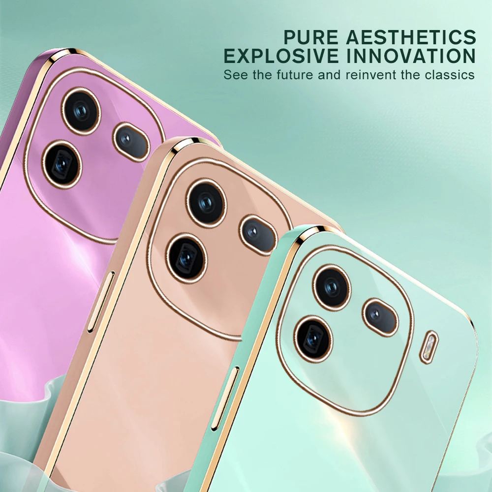 For Vivo iQOO 12 Pro Case Shell Plating TPU Soft Back Cover iQOO12 iQOO12Pro 12Pro 5G 2023 Camera Protection Coque Phone Bumper