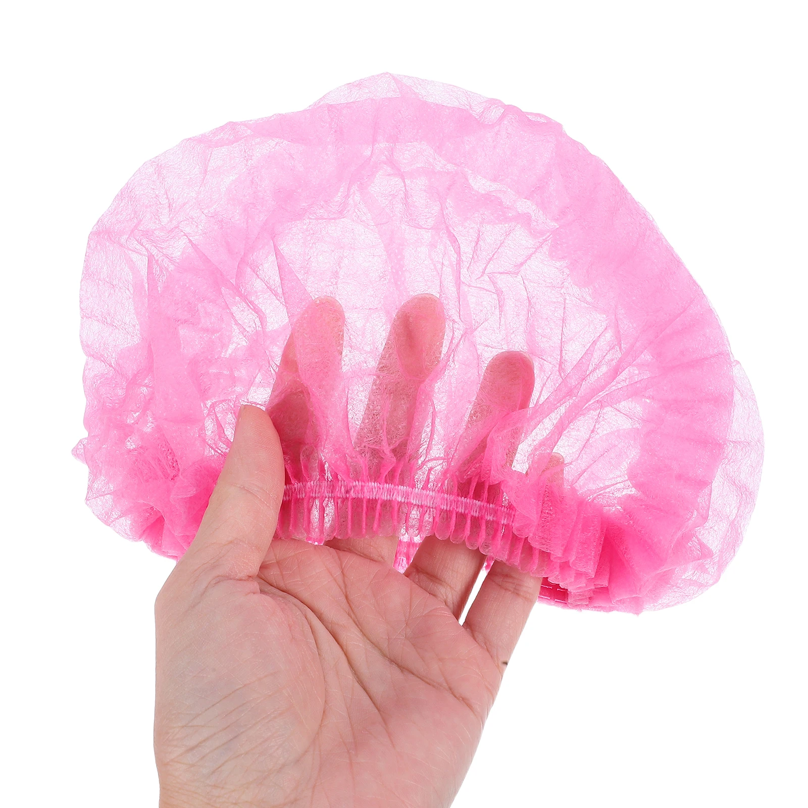 

100pcs Disposable Breathable Hair Caps for Restaurant Food Service Disposable Non-Woven Hairnets Hair Nets Home Use