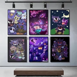 Pokemon Pikachu Charizard Gengar Bulbasaur Canvas Decoration Painting HD Poster Anime Style Picture Wall Art Home Decoration