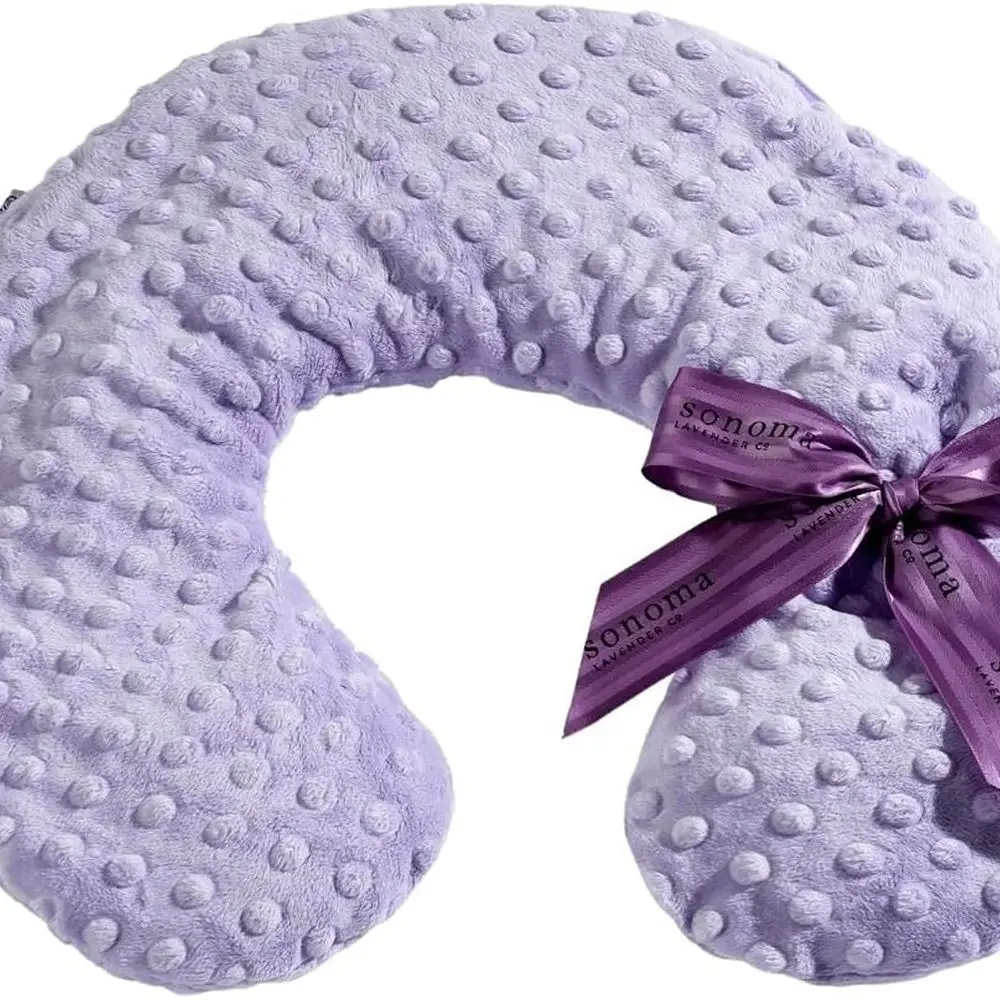 

Heated/Chilled Lavender Neck Pillow, Washable Cover, Ideal for Relaxation and Pain Relief (Lilac Pattern)