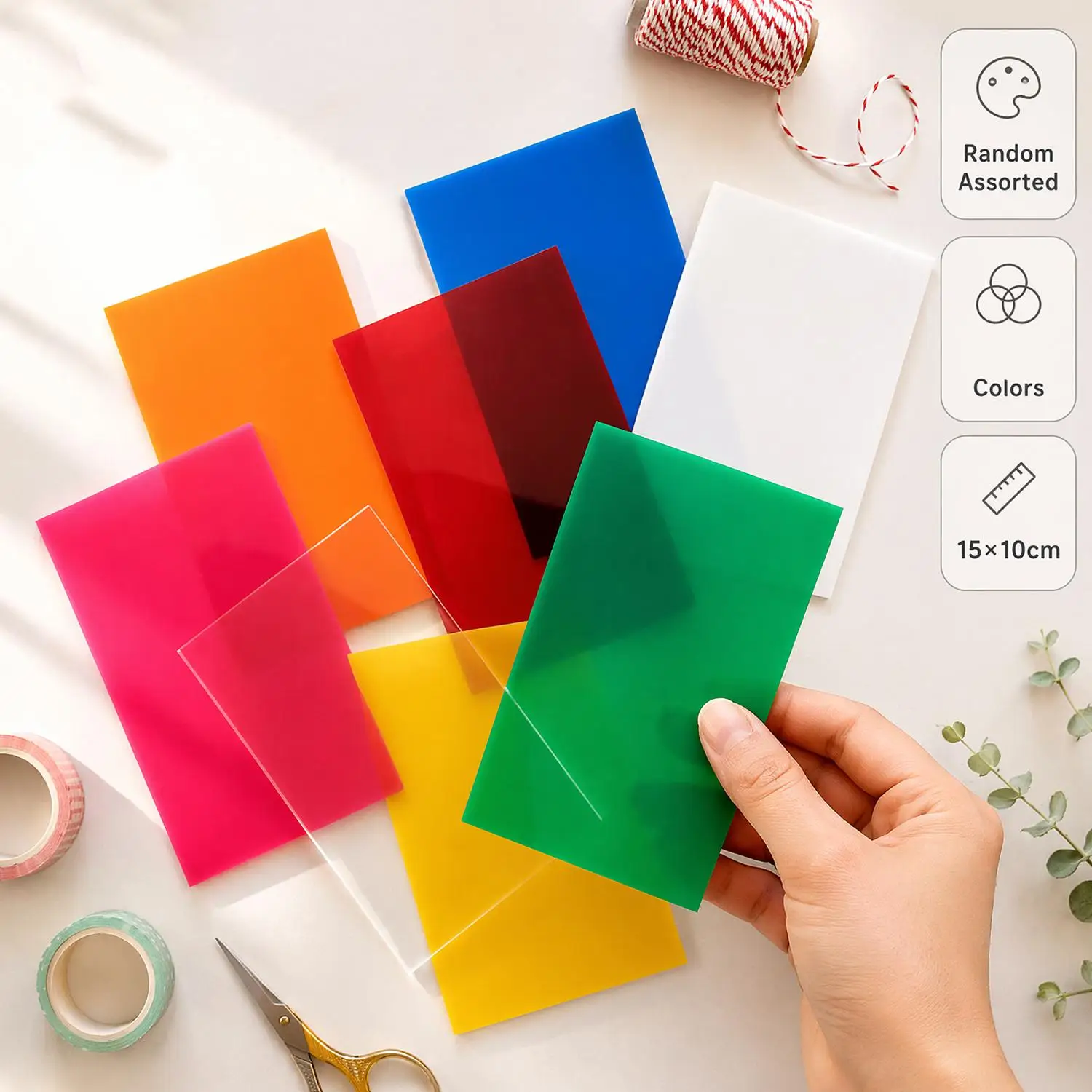 Semi Transparent Acrylic Sheet Colorful DIY Painting Display Stands Sheet Crafts Plate Tinted Home Decorative Boards