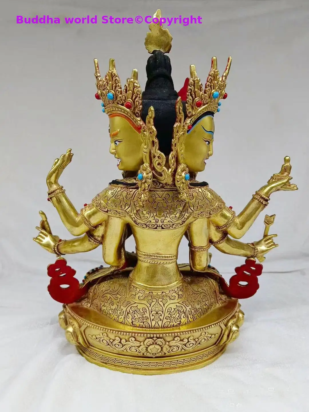 large Exquisite copper Buddha statue rare buddha Buddhism Namgyalma buddha Subdue Tibet Buddhist family worship buddha statue