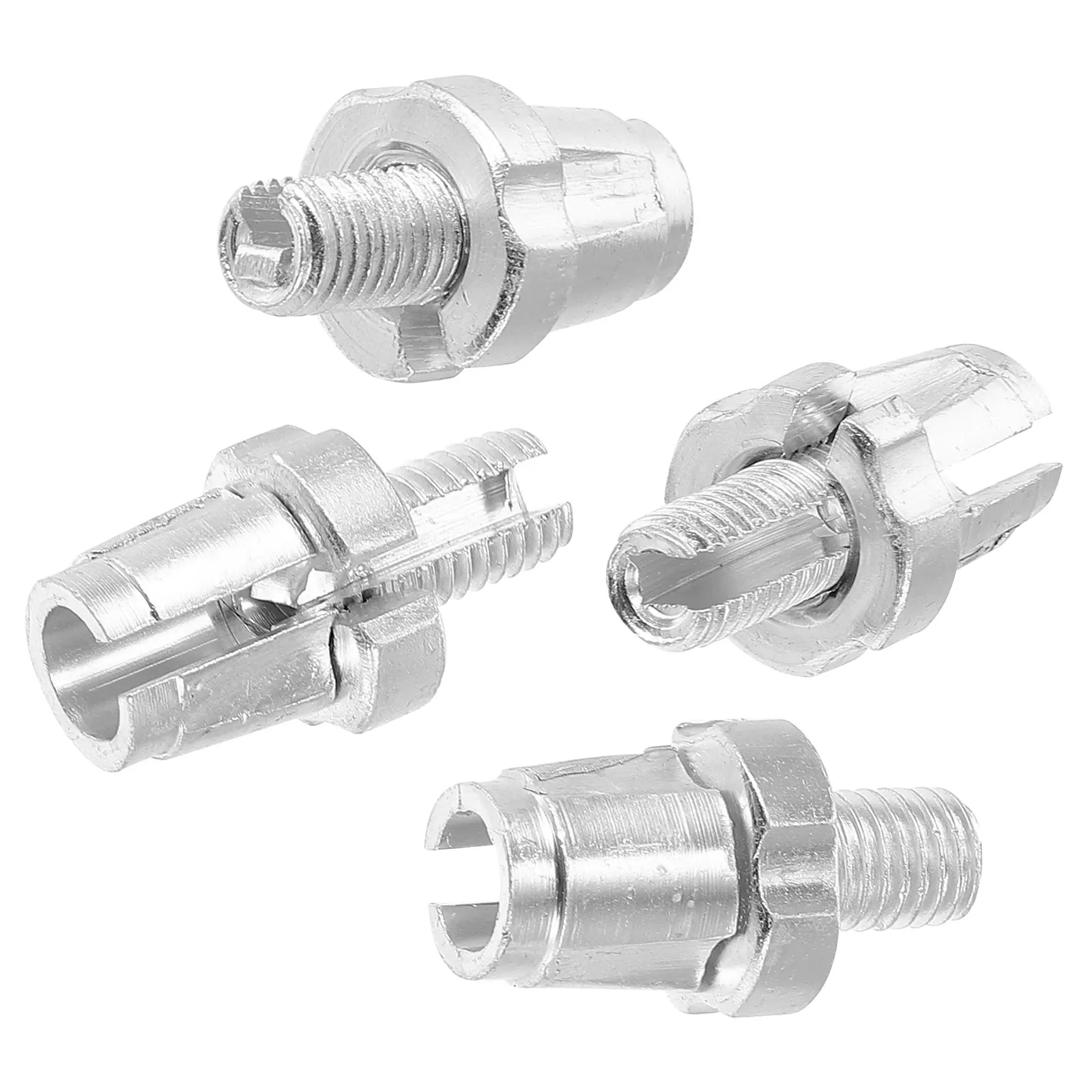 

4 pcs M7 Silver Bike Brake Adjustment Screws Professional Replacement Lever Screws for Road Mountain Bikes Brake Fastener